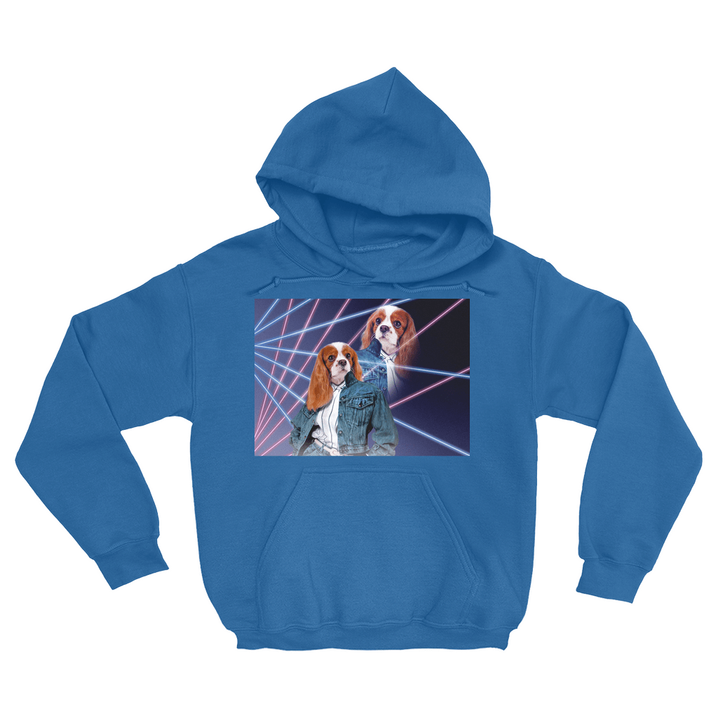 Sudadera con capucha personalizada &#39;1980s Lazer Portrait (mujer)&#39;