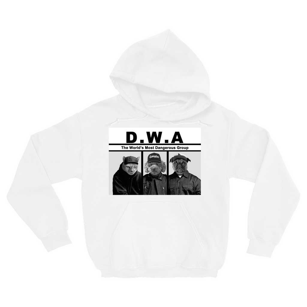 Sudadera con capucha personalizada para 3 mascotas &#39;DWA (Doggos With Attitude)&#39;