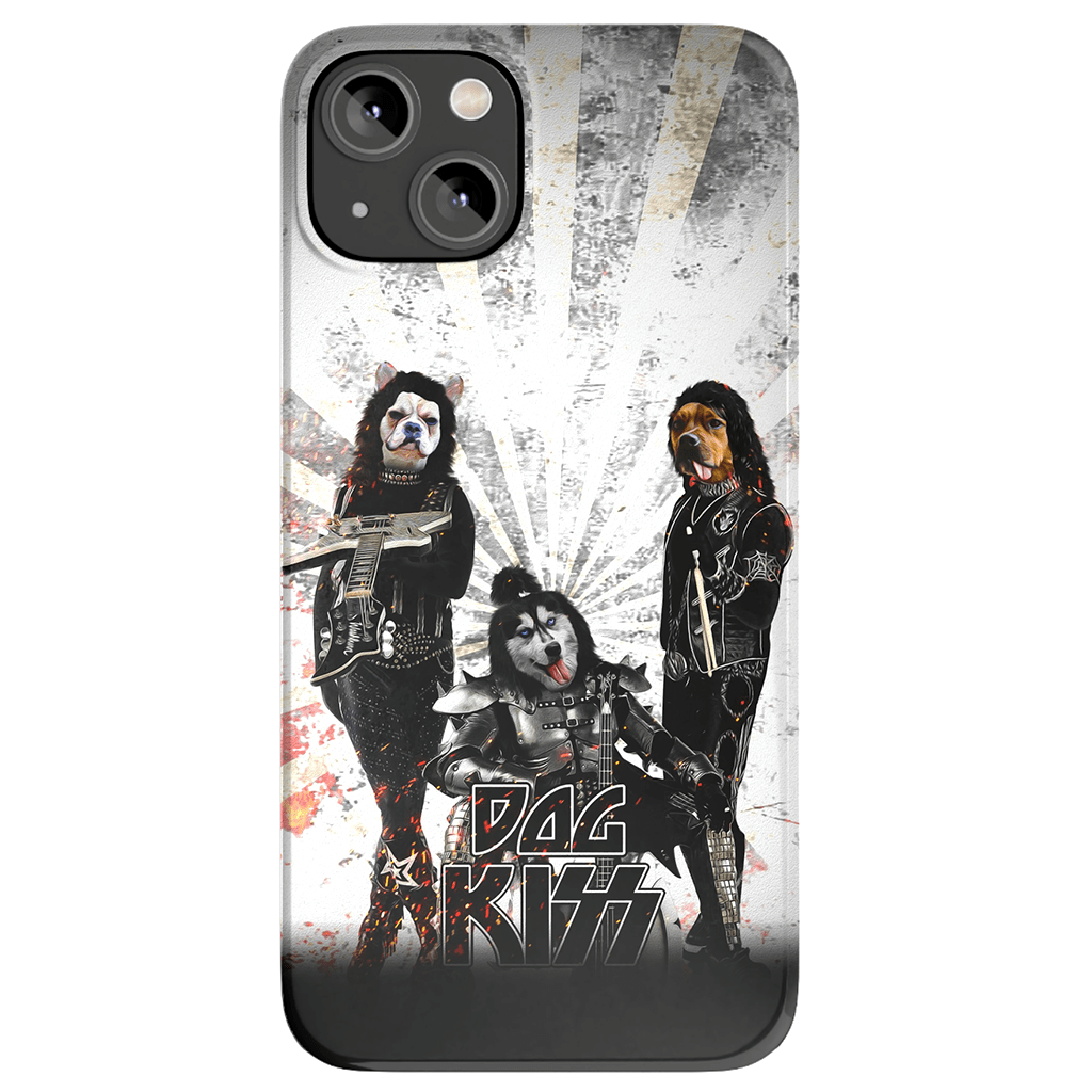 &#39;Kiss Doggos&#39; Personalized 3 Pet Phone Case