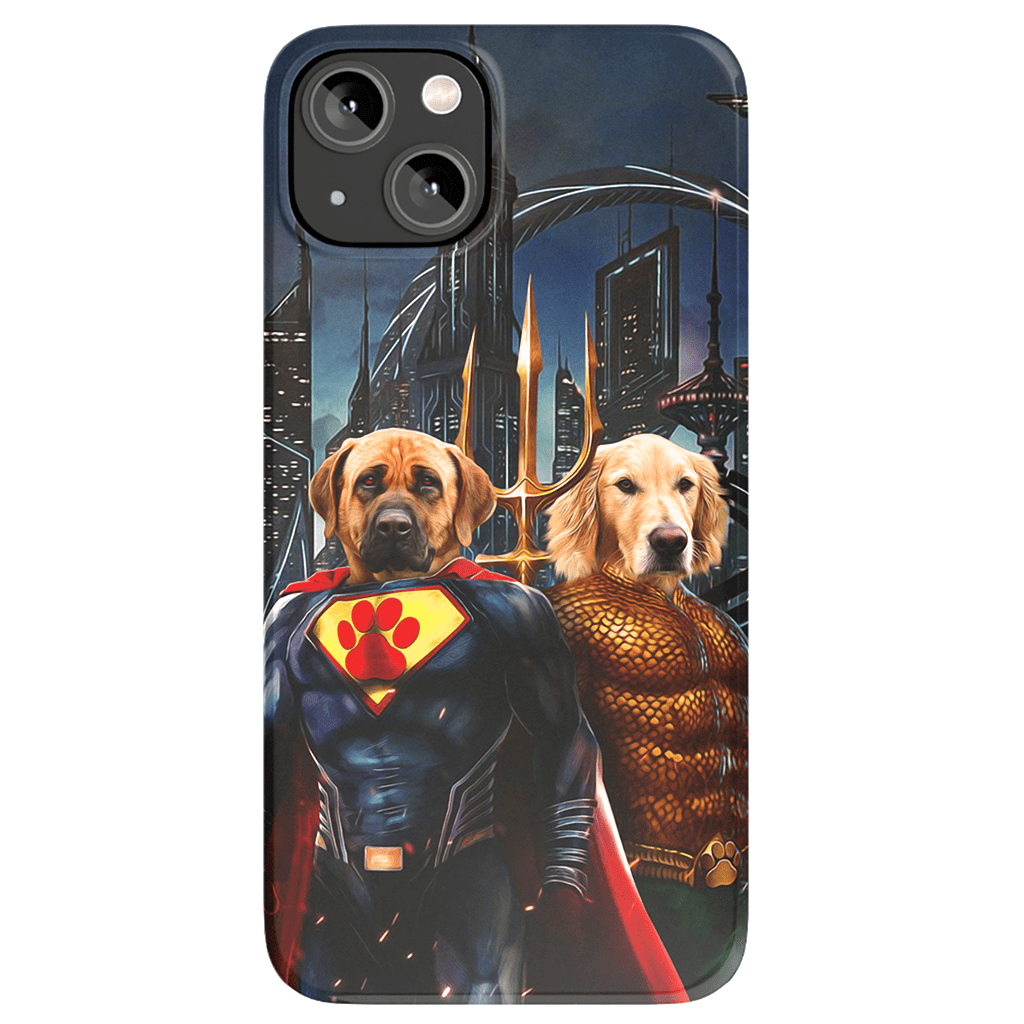 &#39;Superdog &amp; Aquadog&#39; Personalized 2 Pet Phone Case