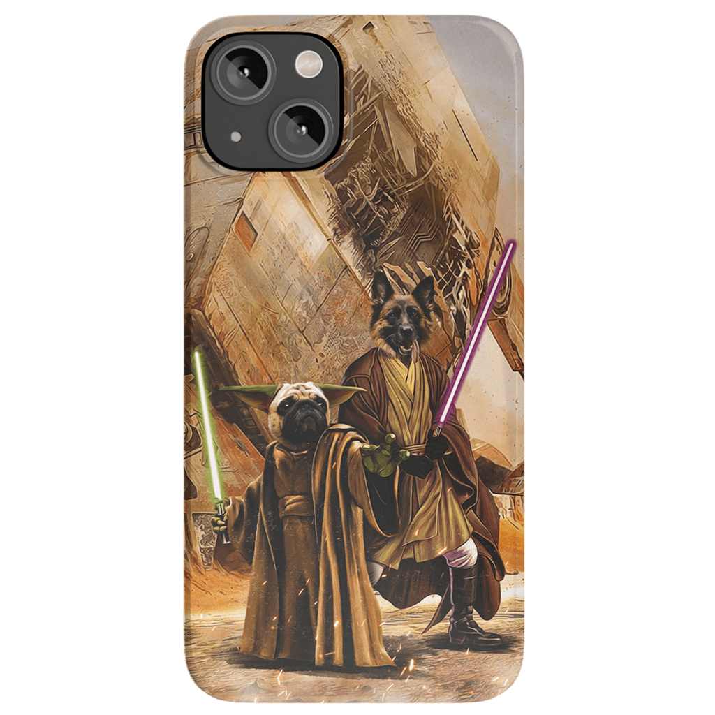 &#39;Yodogg &amp; Jedi-Doggo&#39; Personalized 2 Pet Phone Case