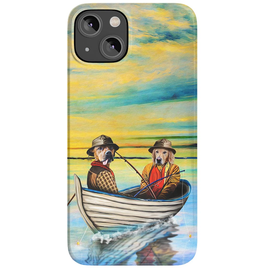 &#39;Los Pescadores&#39; Funda personalizada para teléfono con 2 mascotas