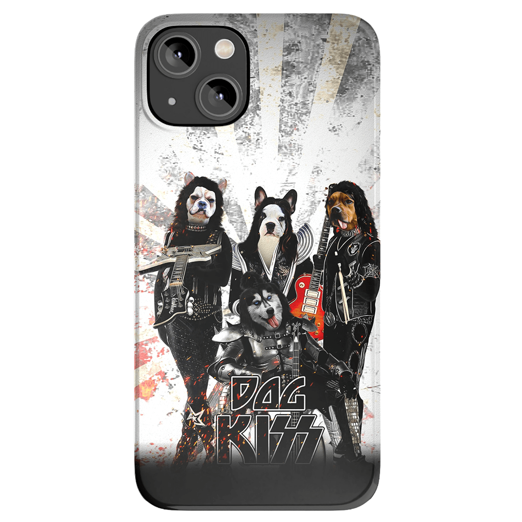 Funda personalizada para teléfono con 4 mascotas &#39;Kiss Doggos&#39;