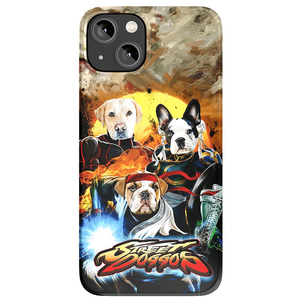 &#39;Street Doggos&#39; Funda personalizada para teléfono con 3 mascotas