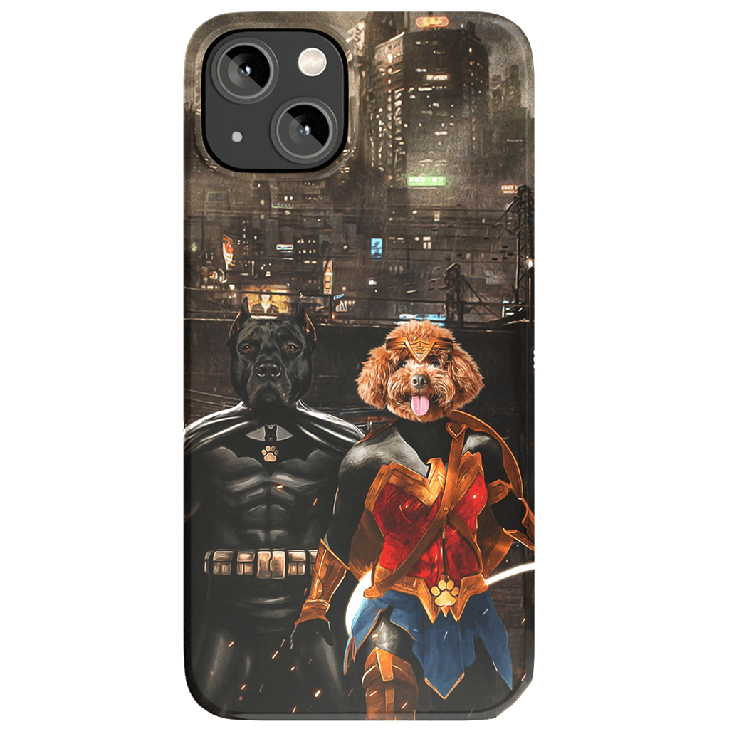 &#39;Superdog &amp; Wonder Doggette&#39; Personalized 2 Pet Phone Case