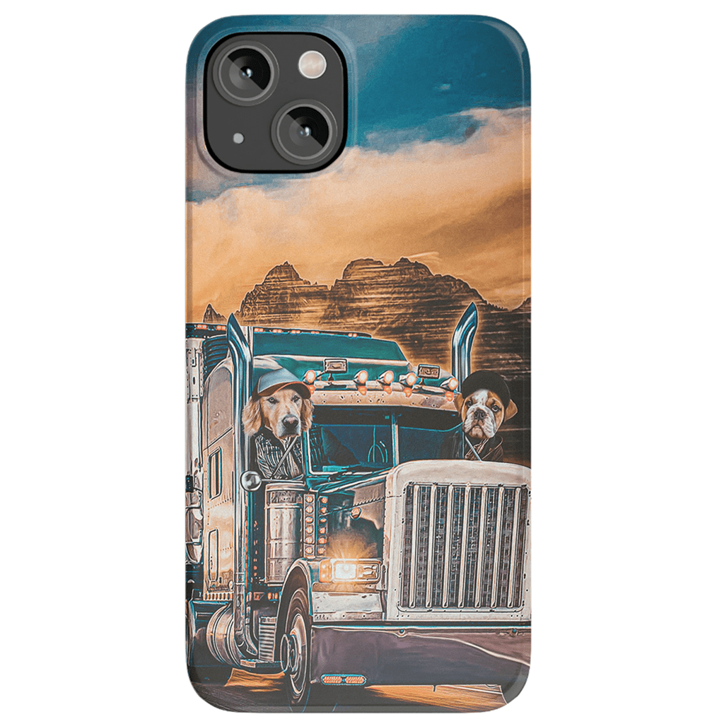 &#39;The Truckers&#39; Personalized 2 Pet Phone Case