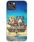 Funda personalizada para teléfono con 2 mascotas 'Top Paw'