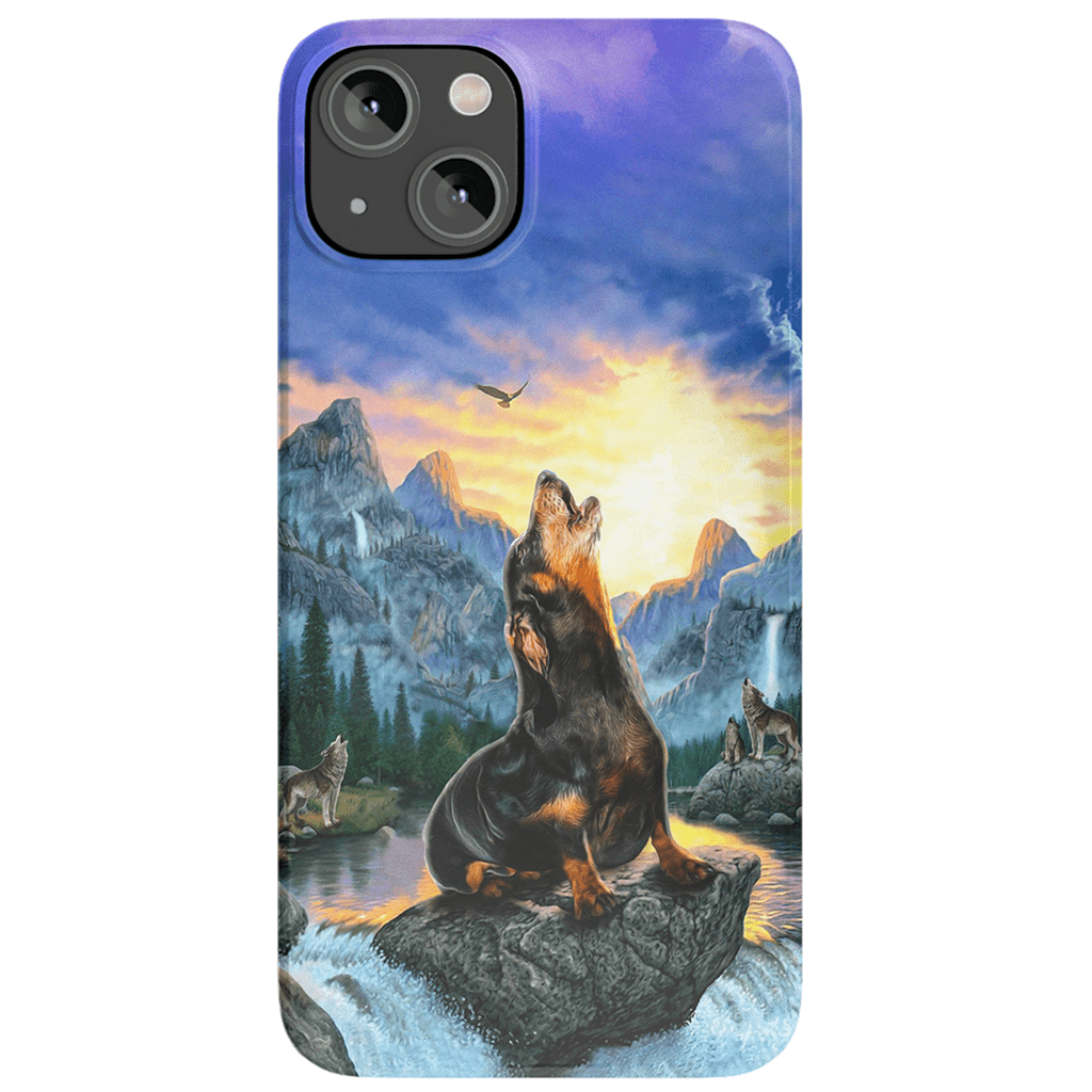 &#39;The Retro Wolf&#39; Personalized Phone Case