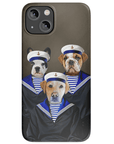 Funda personalizada para teléfono con 3 mascotas 'Los Marineros'