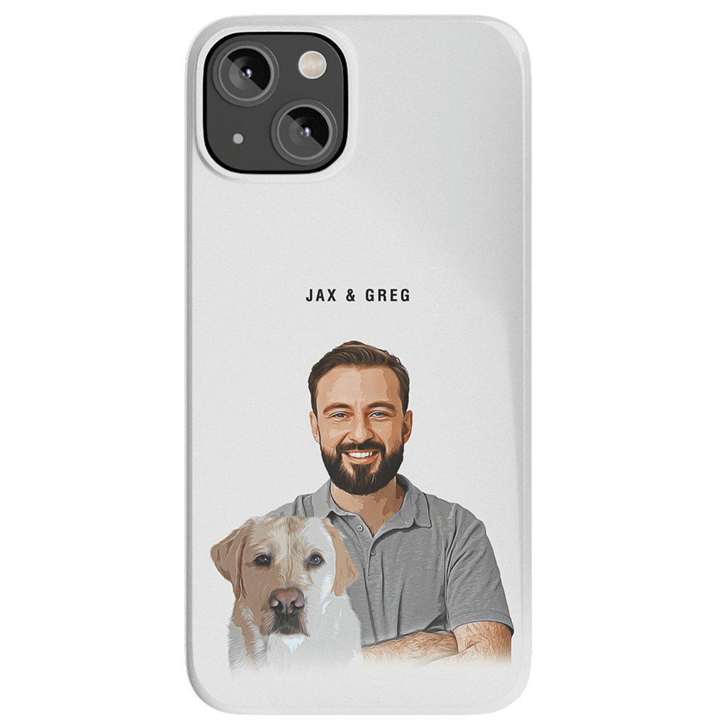 Funda moderna personalizada para teléfono para mascotas y humanos