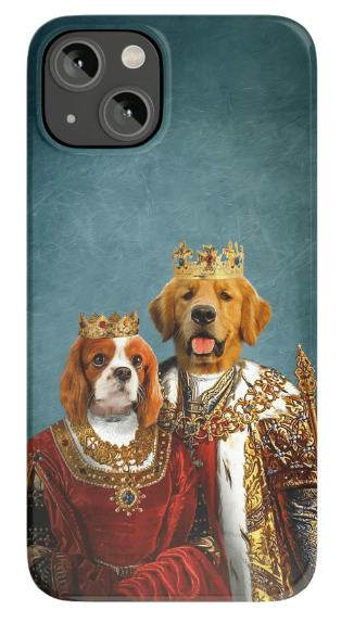 &#39;King and Queen&#39; Personalized 2 Pets Phone Case