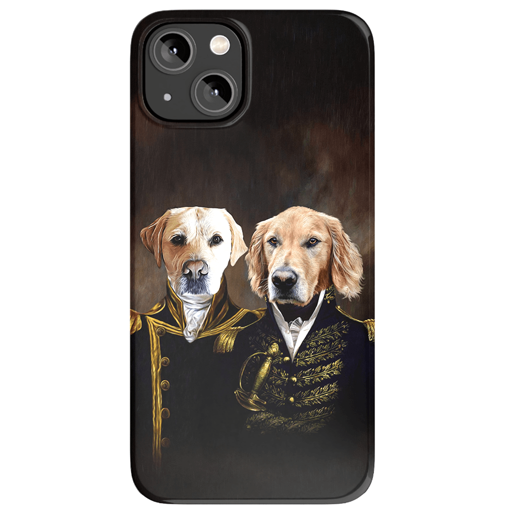 Funda personalizada para teléfono con 2 mascotas &#39;El Almirante y el Capitán&#39;