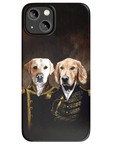 Funda personalizada para teléfono con 2 mascotas 'El Almirante y el Capitán'