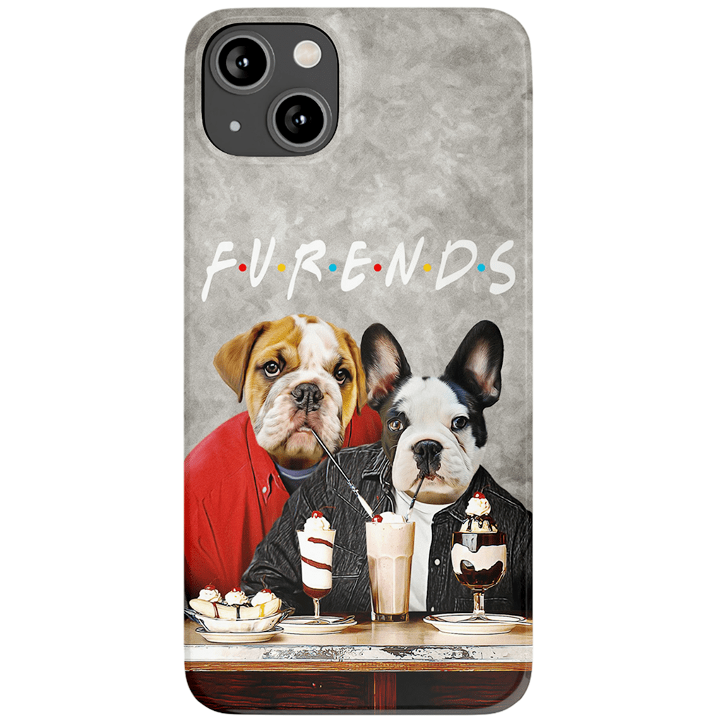 &#39;Furends&#39; Funda personalizada para teléfono con 2 mascotas