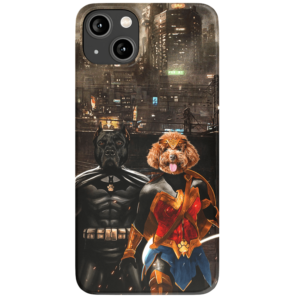 &#39;Superdog &amp; Wonder Doggette&#39; Personalized 2 Pet Phone Case