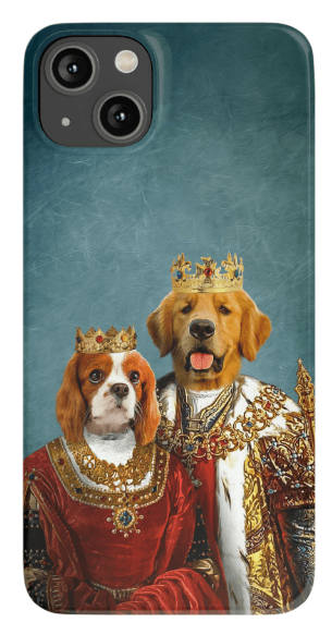 &#39;King and Queen&#39; Personalized 2 Pets Phone Case