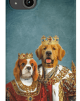 'King and Queen' Personalized 2 Pets Phone Case