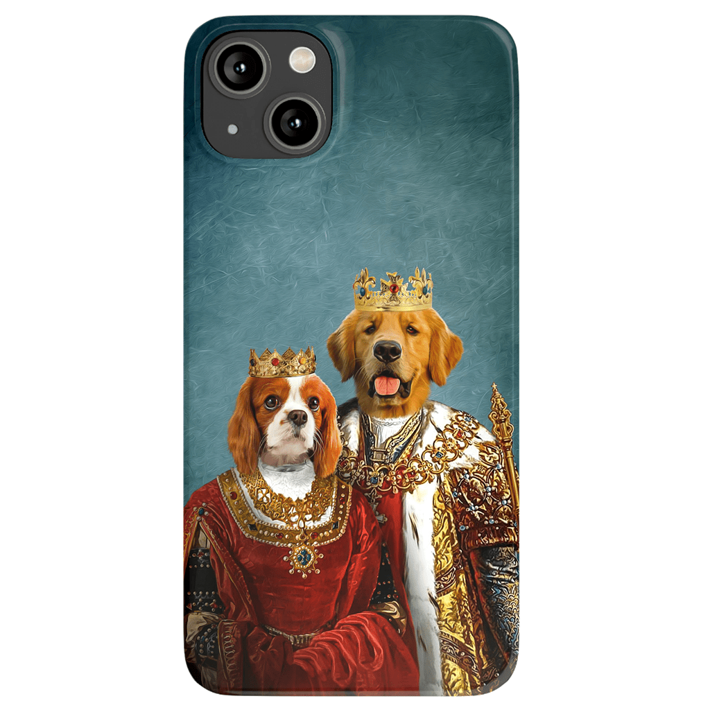 &#39;King and Queen&#39; Personalized 2 Pets Phone Case