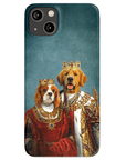 Funda para móvil personalizada con 2 mascotas 'Rey y Reina'