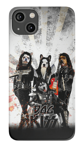 Funda personalizada para teléfono con 4 mascotas &#39;Kiss Doggos&#39;