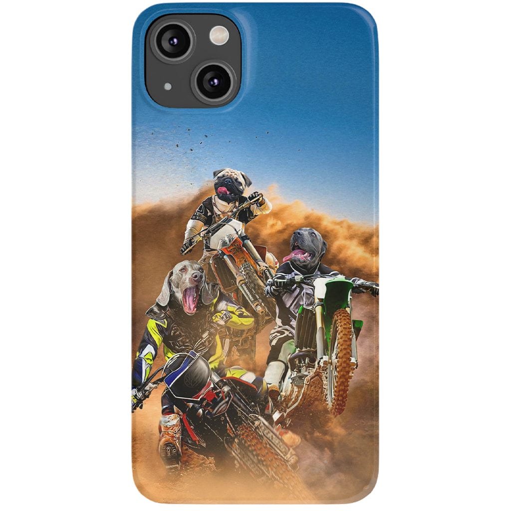 &#39;The Motocross Riders&#39; Personalized 3 Pet Phone Case