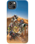 Funda personalizada para teléfono con 3 mascotas 'The Motocross Riders'