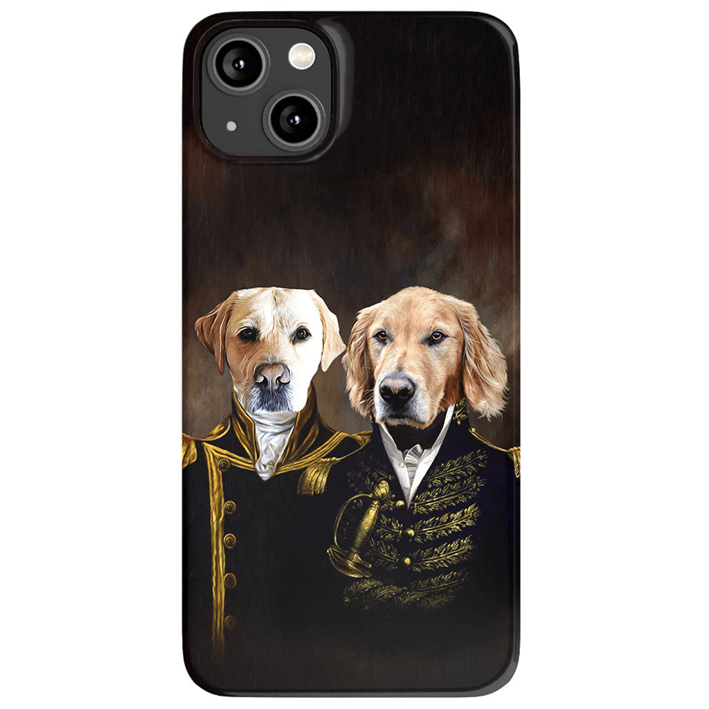 Funda personalizada para teléfono con 2 mascotas &#39;El Almirante y el Capitán&#39;