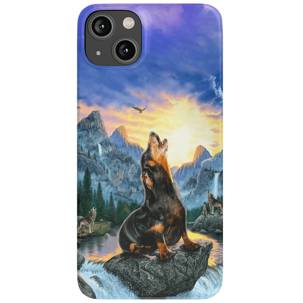 &#39;The Retro Wolf&#39; Personalized Phone Case