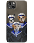 Funda personalizada para teléfono con 3 mascotas 'Los Marineros'