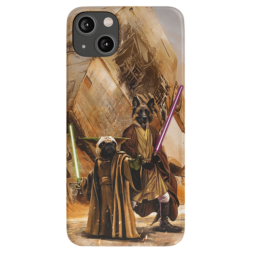 &#39;Yodogg &amp; Jedi-Doggo&#39; Personalized 2 Pet Phone Case