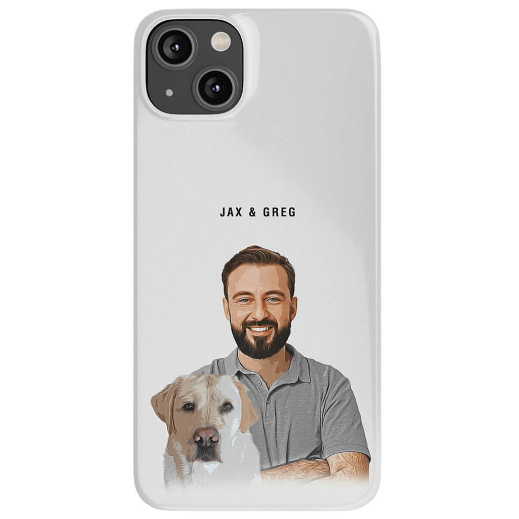 Funda moderna personalizada para teléfono para mascotas y humanos