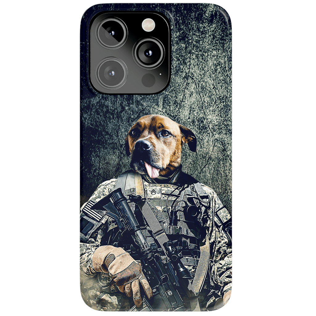 Funda para teléfono personalizada &#39;El veterano del ejército&#39;