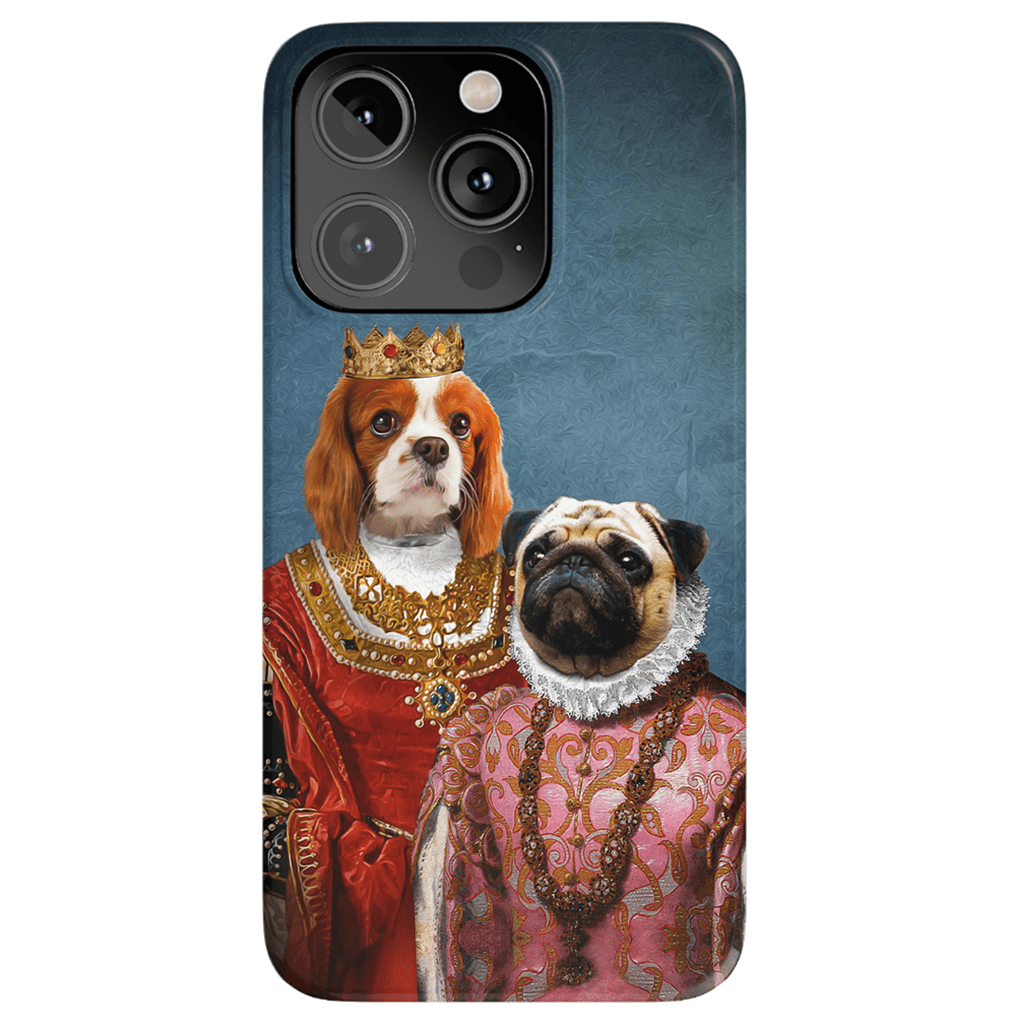 Funda personalizada para teléfono con 2 mascotas &#39;Reina y Archiduquesa&#39;