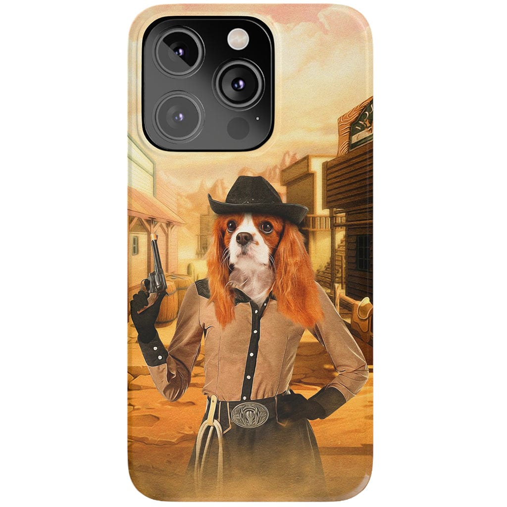 &#39;The Cowgirl&#39; Personalized Phone Case