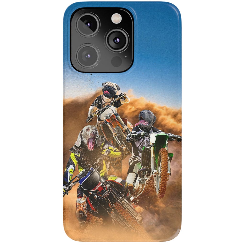 &#39;The Motocross Riders&#39; Personalized 3 Pet Phone Case