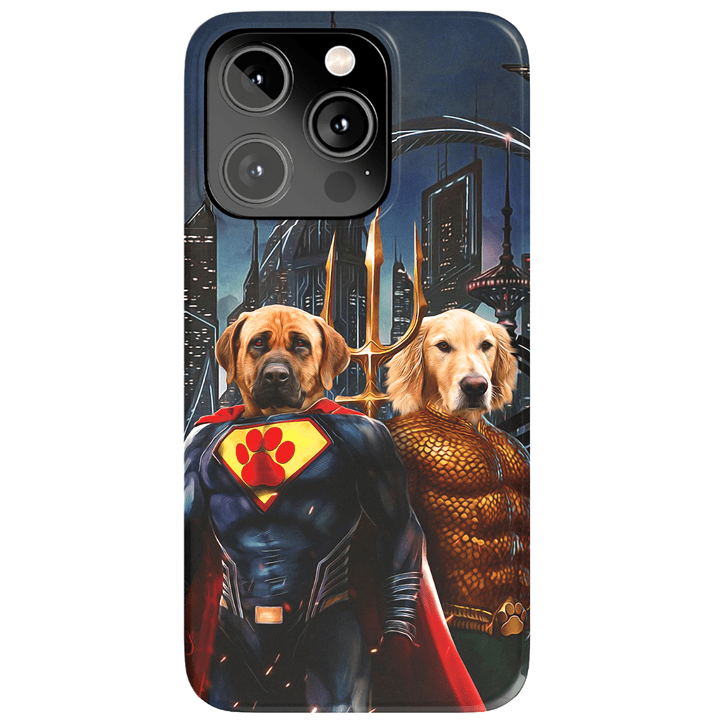 &#39;Superdog &amp; Aquadog&#39; Personalized 2 Pet Phone Case