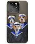 Funda personalizada para teléfono con 3 mascotas 'Los Marineros'