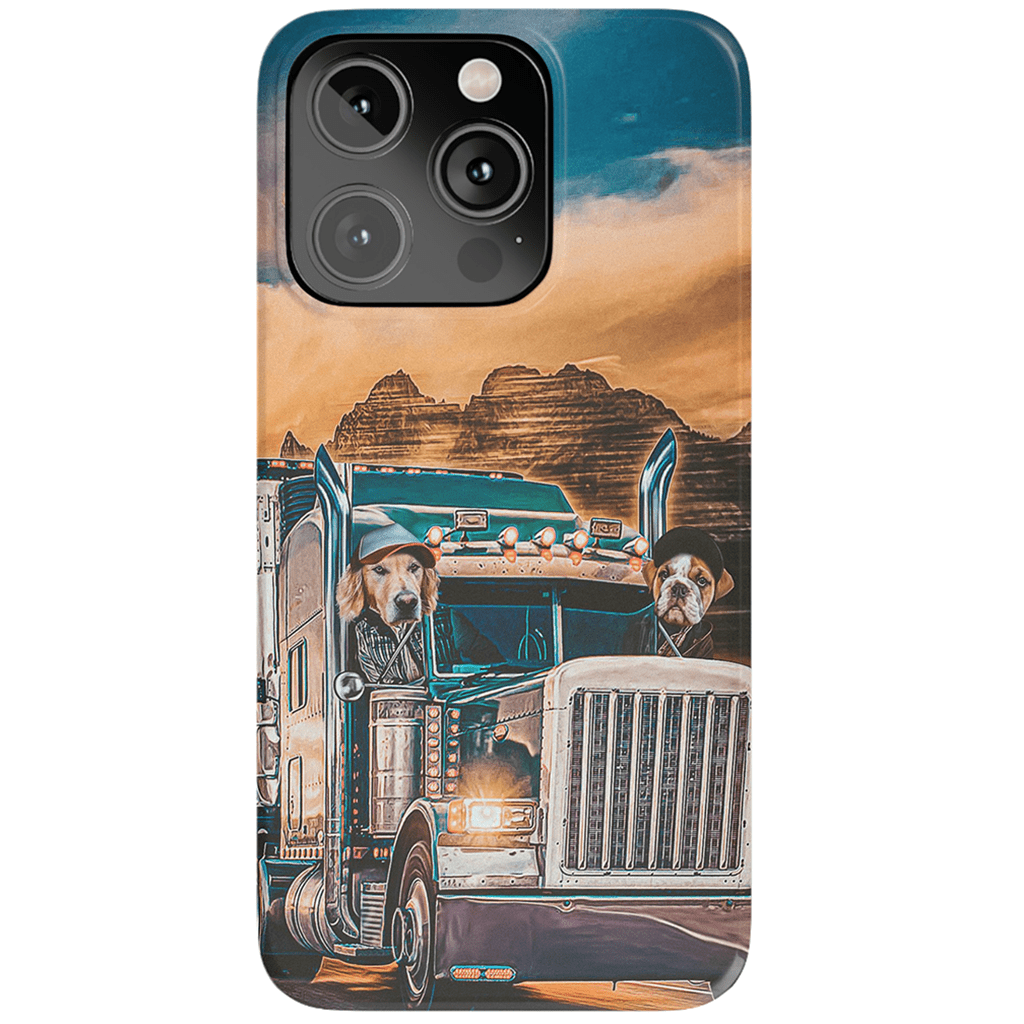 &#39;The Truckers&#39; Personalized 2 Pet Phone Case