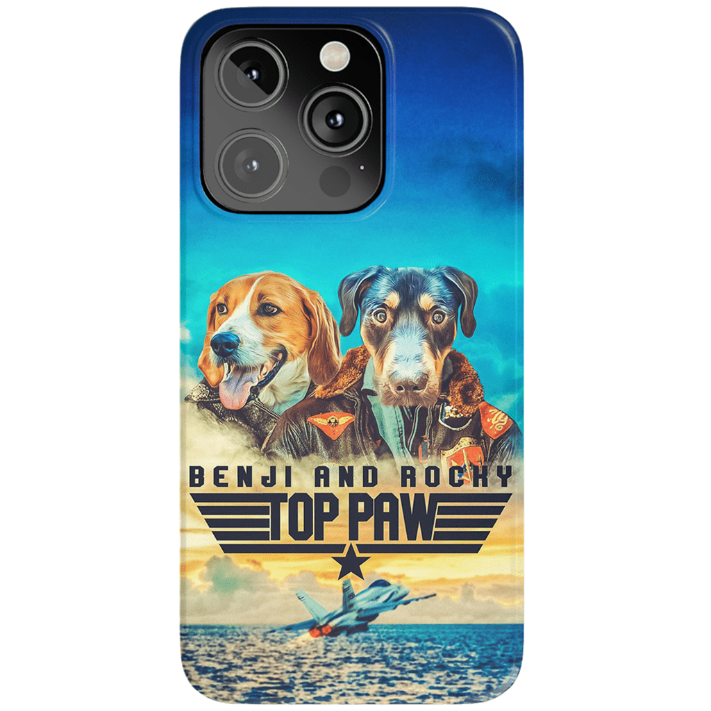 &#39;Top Paw&#39; Personalized 2 Pet Phone Case