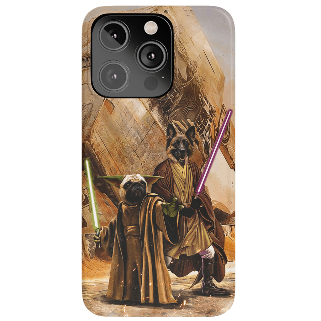 &#39;Yodogg &amp; Jedi-Doggo&#39; Personalized 2 Pet Phone Case