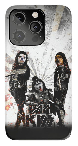 Funda personalizada para teléfono con 3 mascotas &#39;Kiss Doggos&#39;