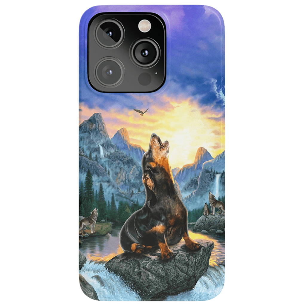 &#39;The Retro Wolf&#39; Personalized Phone Case