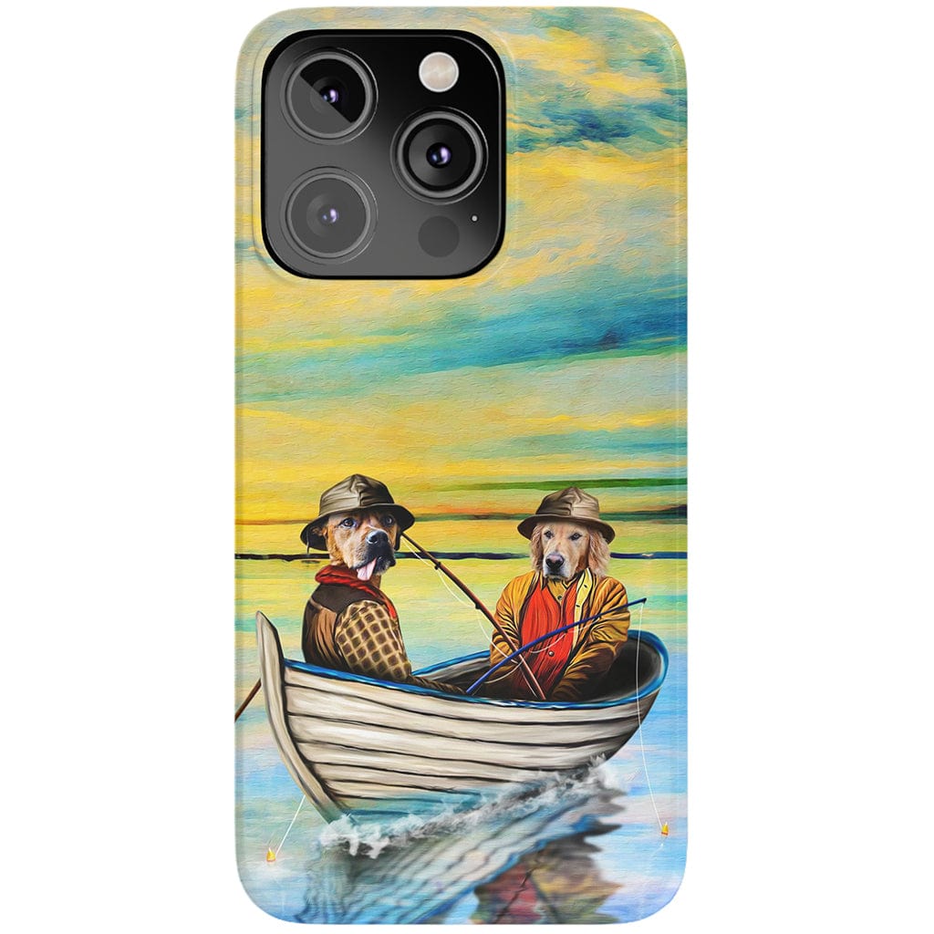 &#39;Los Pescadores&#39; Funda personalizada para teléfono con 2 mascotas