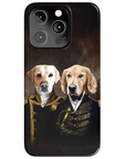 Funda personalizada para teléfono con 2 mascotas 'El Almirante y el Capitán'