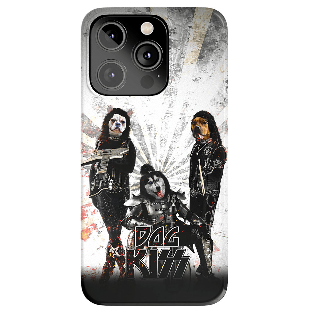 &#39;Kiss Doggos&#39; Personalized 3 Pet Phone Case