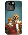 Funda para móvil personalizada con 2 mascotas 'Rey y Reina'