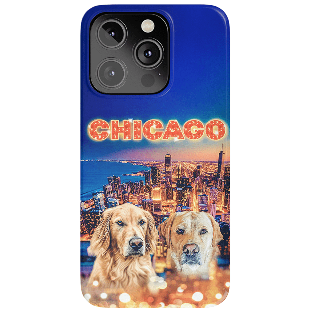 Funda personalizada para teléfono con 2 mascotas &#39;Doggos Of Chicago&#39;