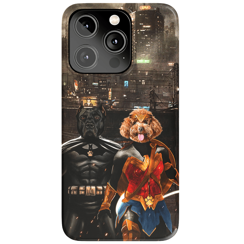 &#39;Superdog &amp; Wonder Doggette&#39; Personalized 2 Pet Phone Case