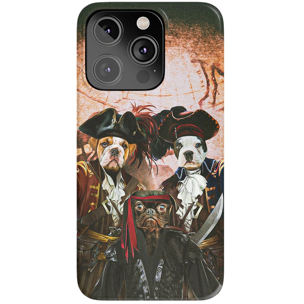 &#39;Los Piratas&#39; Funda personalizada para teléfono con 3 mascotas