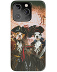 'Los Piratas' Funda personalizada para teléfono con 3 mascotas